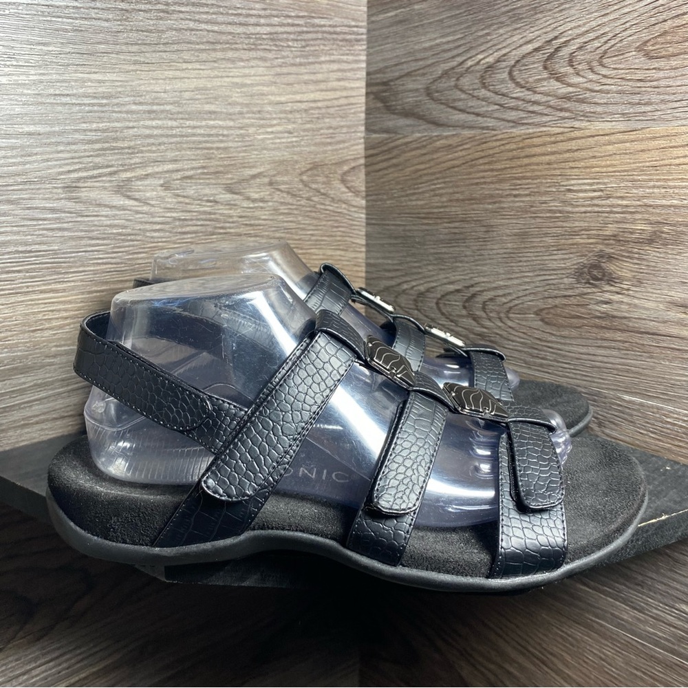 Vionic Amber Slingback Black Leather Sandals - image 1